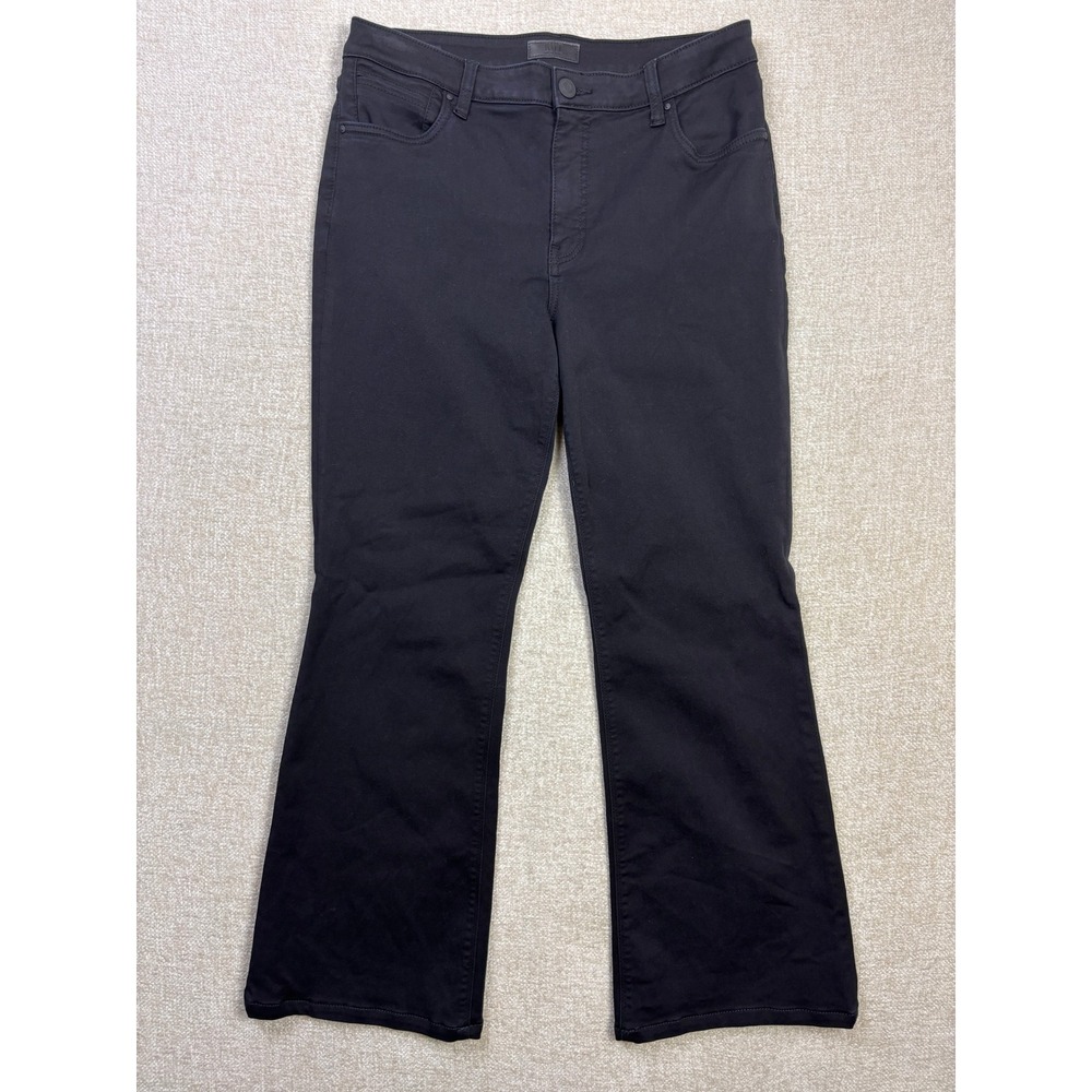 KUT from the Kloth Stella Fab Ab Flare Jeans Black High Rise Womens 12